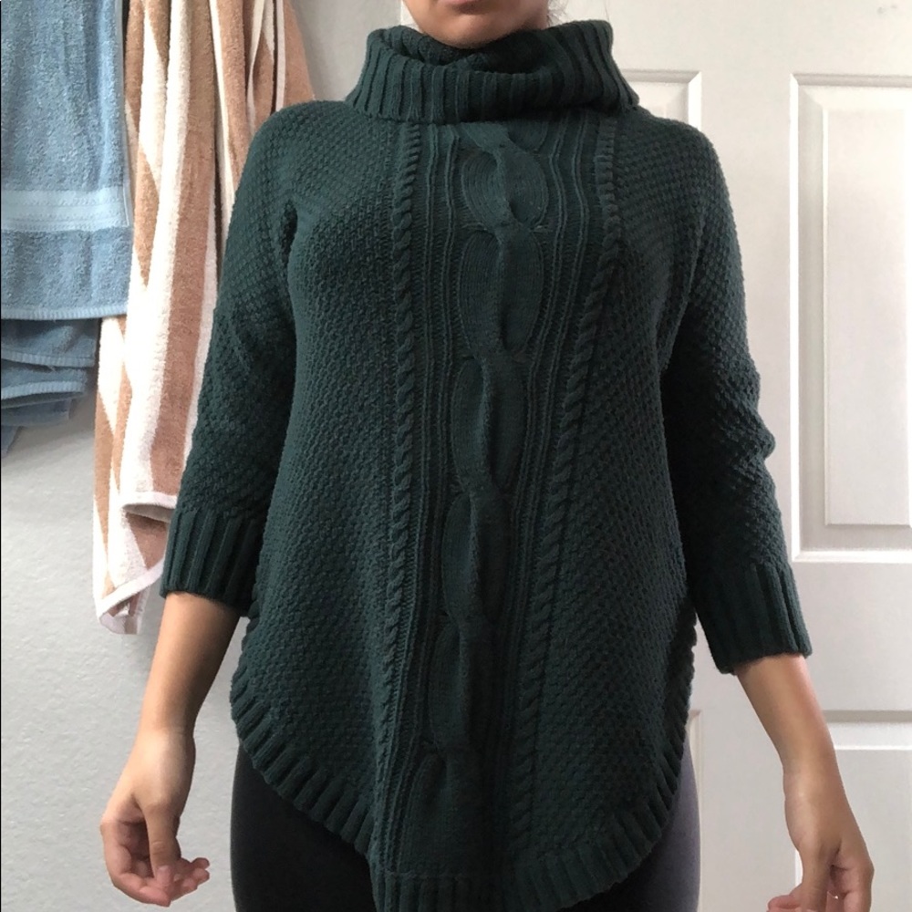 Express Dark Green Turtle Neck Sweater